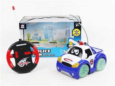 FOUR WAY REMOTE CONTROL BRIGHT WHEEL MUSIC LIGHT CARTOON CAR - OBL870769