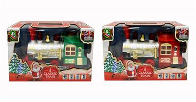 ELECTRIC 10,000-WAY LIGHT MUSIC SMOKE CHRISTMAS LOCOMOTIVE (GREEN) - OBL871098