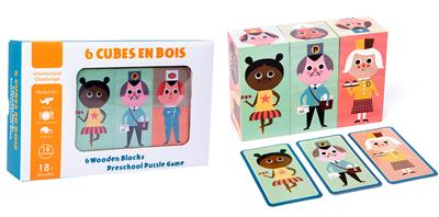 WOODEN JIGSAW PUZZLE BLOCK OF CHANGEABLE CHARACTERS - OBL871125
