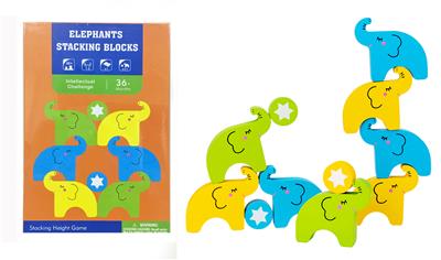 WOODEN ELEPHANT BALANCE BLOCK - OBL871130