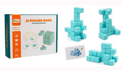 WOODEN 3D BUILDING BLOCKS - OBL871137