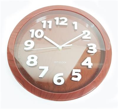 Wooden three-dimensional digital wall clock - OBL871741