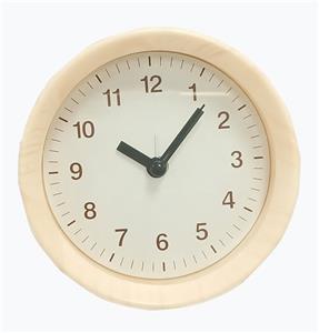 Simple wood grain round second skipping alarm clock - OBL871773