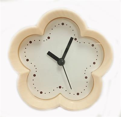Simple wood pattern plum blossom second skipping alarm clock - OBL871775