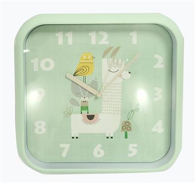 Square simple pattern scanning wall clock - OBL871800