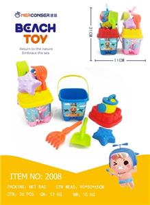 6-PIECE PIRATE MERMAID 2-COLOR BEACH BUCKET - OBL871916