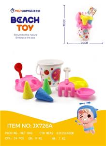 9-PIECE SET OF ICE CREAM BEACH BUCKETS - OBL871950