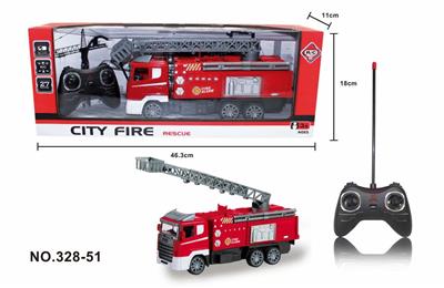 FOUR-WAY REMOTE CONTROL LADDER FIRE ENGINE - OBL871963