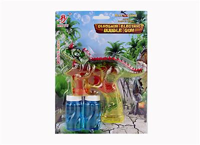 SHARK-TOOTHED DINOSAUR LIGHT MUSIC BUBBLE GUN - OBL873077