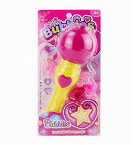 FULL AUTOMATIC BUBBLE BLOWING MAGIC BUBBLE STICK WITH LIGHT AND MUSIC - OBL873150