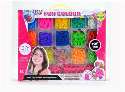 COLORFUL RUBBER BAND WOVEN BRACELET - OBL874107