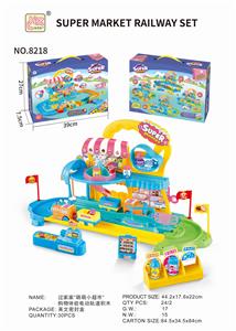 HOME MENG MENG SMALL SUPERMARKET SHOPPING EXPERIENCE ELECTRIC TRACK BUILDING BLOCKS - OBL874576