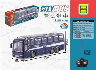 1: 30 SI TONG LIGHT SPECIAL POLICE BUS REMOTE CONTROL VEHICLE - OBL876351
