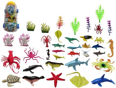 3-6 inch marine animals 37pcs - OBL876375