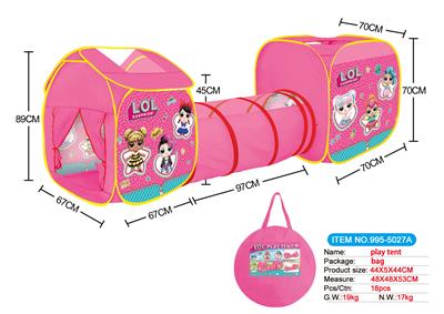 THREE IN ONE LOL SURPRISE DOLL GAME HOUSE TUNNEL CLIMBING TENT - OBL876486