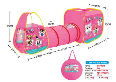 THREE IN ONE LOL SURPRISE DOLL TENT FIT TUNNEL CLIMBING GAME HOUSE - OBL876488