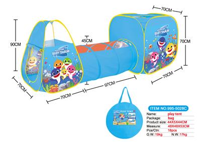 THREE IN ONE SHARK BABY TENT TUNNEL CLIMBING GAME HOUSE - OBL876497