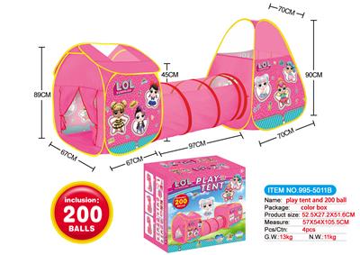 3 IN 1 SURPRISE BABY TENT WITH 200 6CM OCEAN BALLS - OBL876508