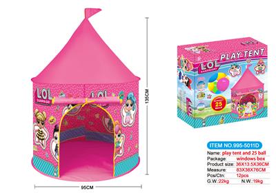 SURPRISE DOLL YURT TENT WITH 25 5.5CM OCEAN BALLS - OBL876528