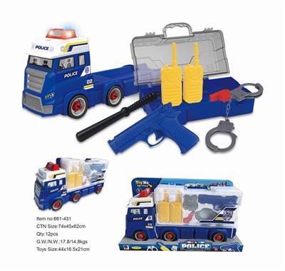 Disassemble the container truck with light music - OBL876631