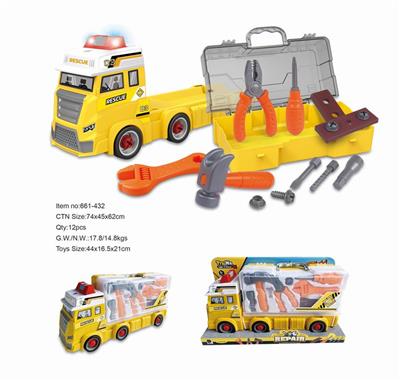 Disassemble the container truck with light music - OBL876632