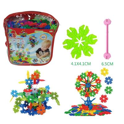 4.1CM树叶雪花积木PVC背包350PCS - OBL877058