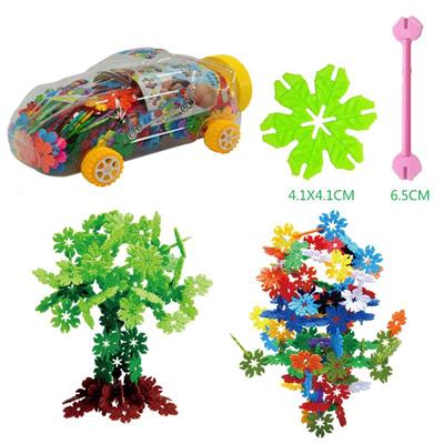 4.1CM树叶雪花积木中车罐150PCS - OBL877062