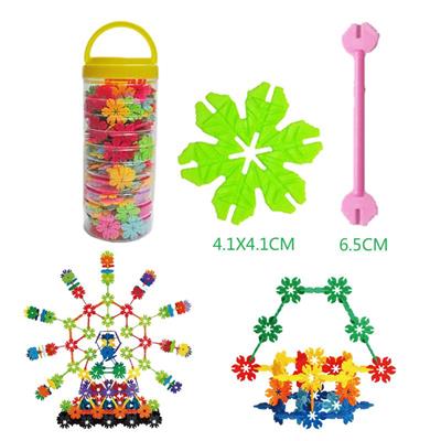 4.1CM树叶雪花积木圆瓶罐180PCS - OBL877072
