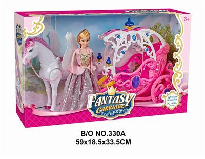 ELECTRIC PEGASUS AND PUMPKIN CARS AND 29CM DOLLS - OBL877789