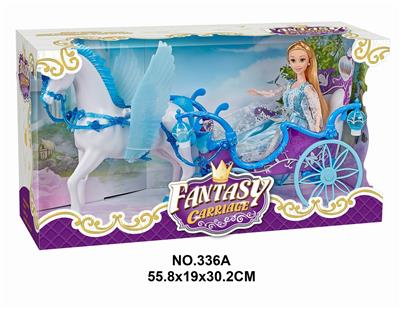 Manual pegasus and cart bucket and 29cm real doll - OBL877795