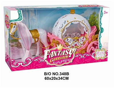ELECTRIC HORSE AND PUMPKIN CART - OBL877806