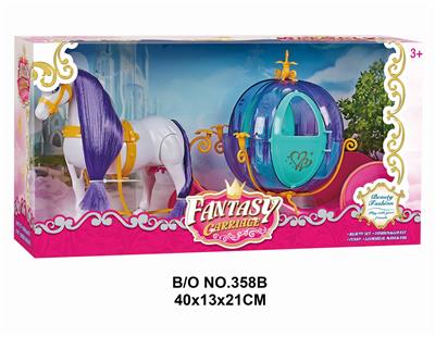 ELECTRIC PONY AND PUMPKIN CART - OBL877820
