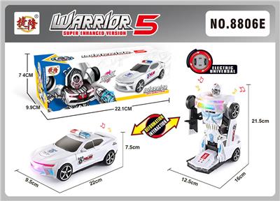 ELECTRIC MUSIC FLASHING LIGHTS ALL-WAY POLICE MODEL DEFORMED CAR - OBL878185