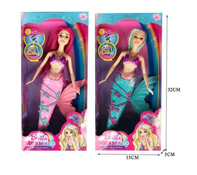 11 INCH LIGHT MUSIC MERMAID BARBIE DOLL / REAL BODY \/ 2 MIXED \/ ELECTRIC PACKAGE - OBL878682