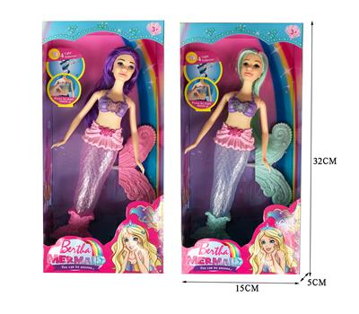 11 INCH LIGHT MUSIC MERMAID BARBIE DOLL / REAL BODY \/ 2 MIXED \/ ELECTRIC PACKAGE - OBL878683