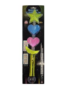 SHINING FIVE POINTED STAR HEART MOON STICK - OBL879532