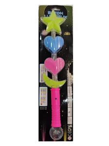 SHINING FIVE POINTED STAR HEART MOON STICK - OBL879533