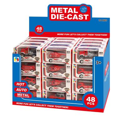 6款消防合金小车1款合金飞机（48PCS） - OBL879663