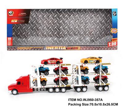 INERTIAL TRACTOR TOWS 8 PICKUP TRUCKS 2 CARS - OBL880436