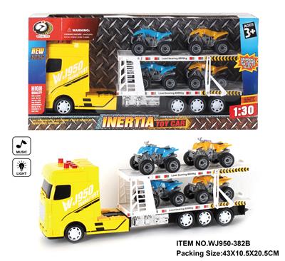 INERTIA CAR WITH LIGHTS AND MUSIC TOWING 4 BEACH BIKES (INCLUDING ELECTRICITY) - OBL880486