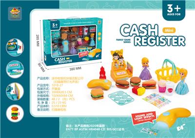 MINI CASH REGISTER FAST FOOD RESTAURANT WITH DOLL (SCANNER WITH LIGHT AND SOUND) - OBL880570