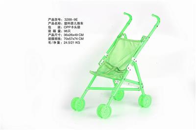 塑料婴儿推车绿色 - OBL881026
