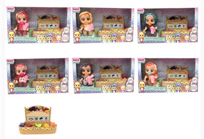 6 INCH OPEN WINDOW BOX SOLID WILL SHED TEARS FRUIT CRYING DOLL - OBL881529