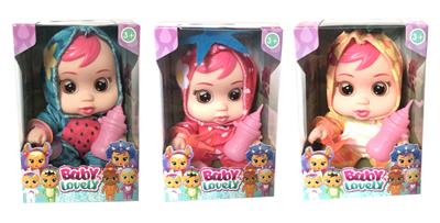10 INCH OPEN WINDOW BOX GLUE BODY DRINKING WATER TEARS FRUIT CRYING DOLL - OBL881556