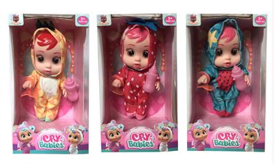 10 INCH OPEN WINDOW BOX GLUE BODY DRINKING WATER TEARS FRUIT CRYING DOLL - OBL881563