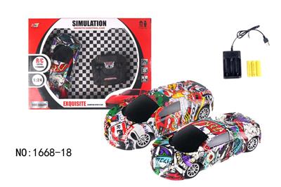4-WAY GRAFFITI BUGATTI REMOTE CONTROL CAR - OBL881595