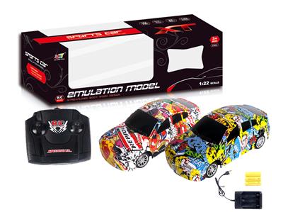 4-WAY REMOTE CONTROL GRAFFITI BMW RACING CAR - OBL881673