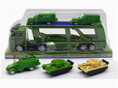 MILITARY VEHICLE WITH INERTIA DOUBLE DECK TRACTOR AND ON-BOARD RECOIL TANK - OBL881925