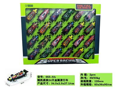 SLIDING METAL CAR 24PCS - OBL882438