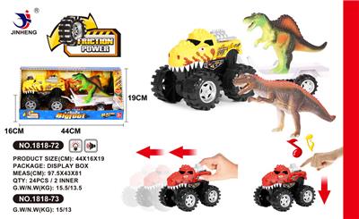 TYRANNOSAURUS REX INERTIA CAR TOWING DINOSAURS - OBL884837